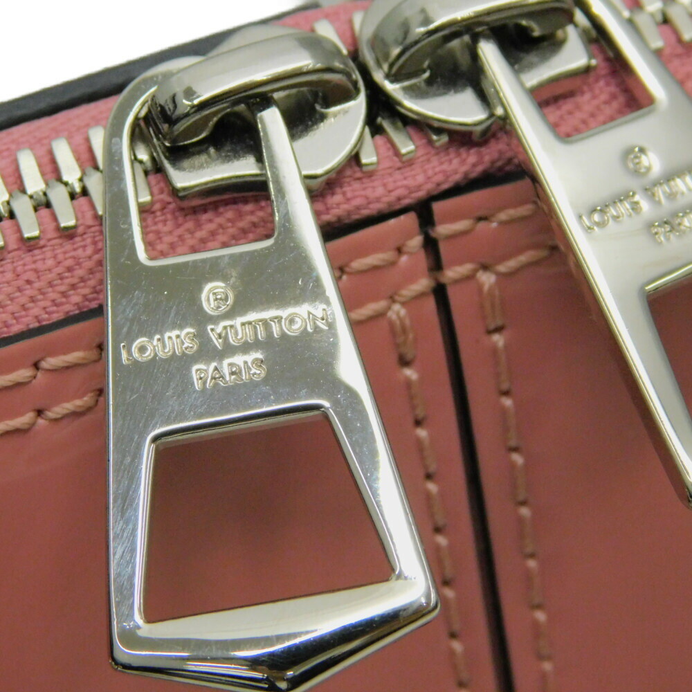 AUTH LOUIS VUITTON ALMA BB M54704 2WAY BAG VERNIS ENAMEL PINK W23XH18XD11.5CM