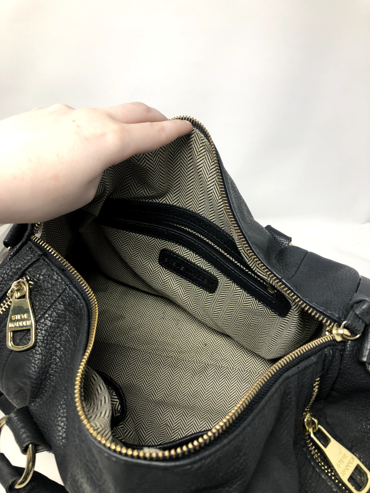 Steve Madden Dark Gray Shoulder Hand Bag Purse