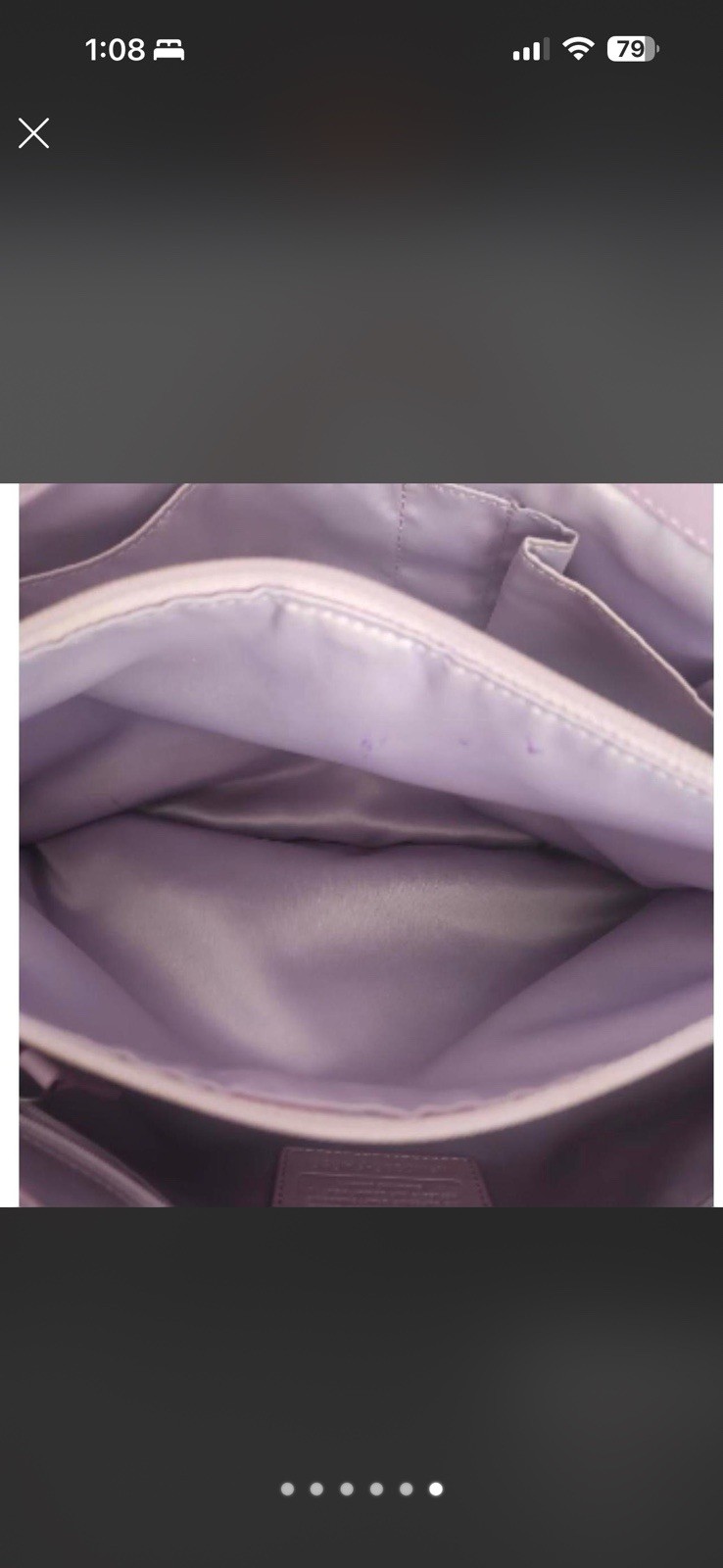 Coach Penelope Lilac Pebbled Leather Shoulder Bag