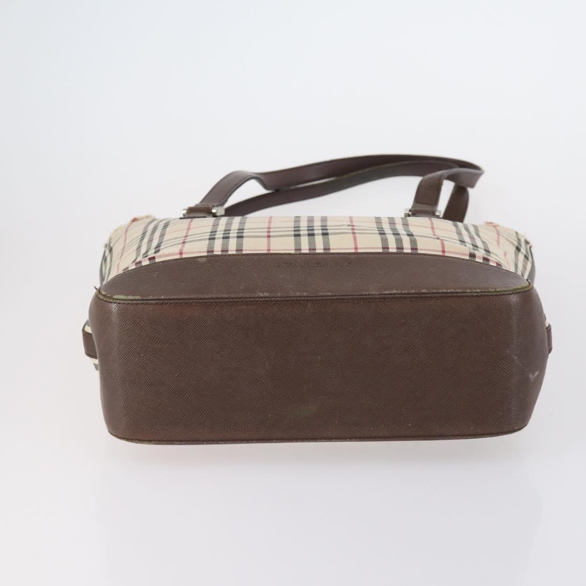 BURBERRY Nova Check Shoulder Bag Nylon Canvas 4 Set Beige Brown black Auth 1…