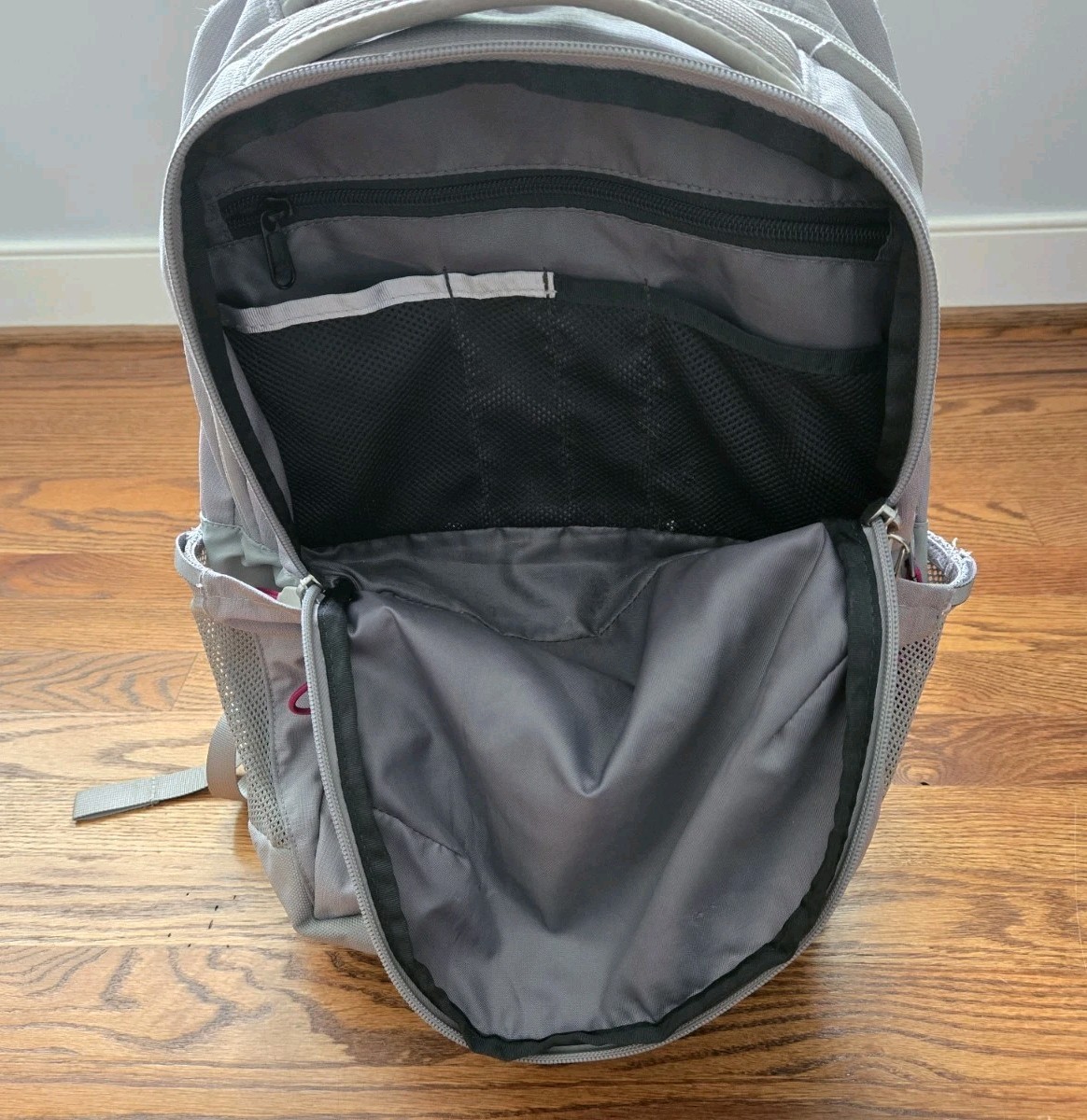 The North Face Backpack Jester Bookbag Laptop Sleeve Gray Pink
