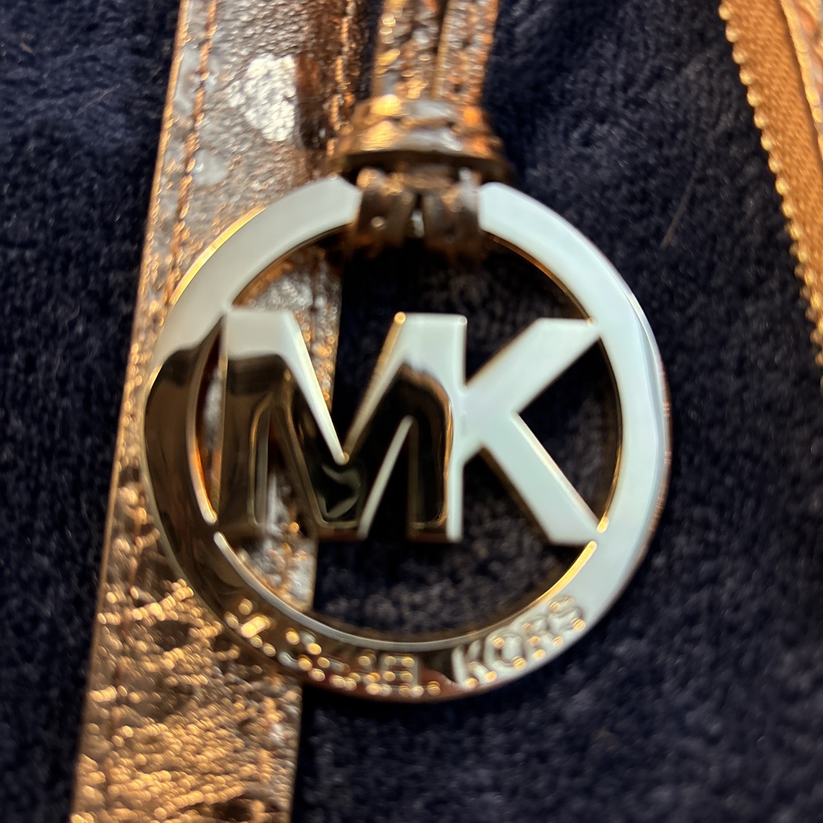 Gently Loved Certified Authentic Gold Michael Kors Hobo Handbag