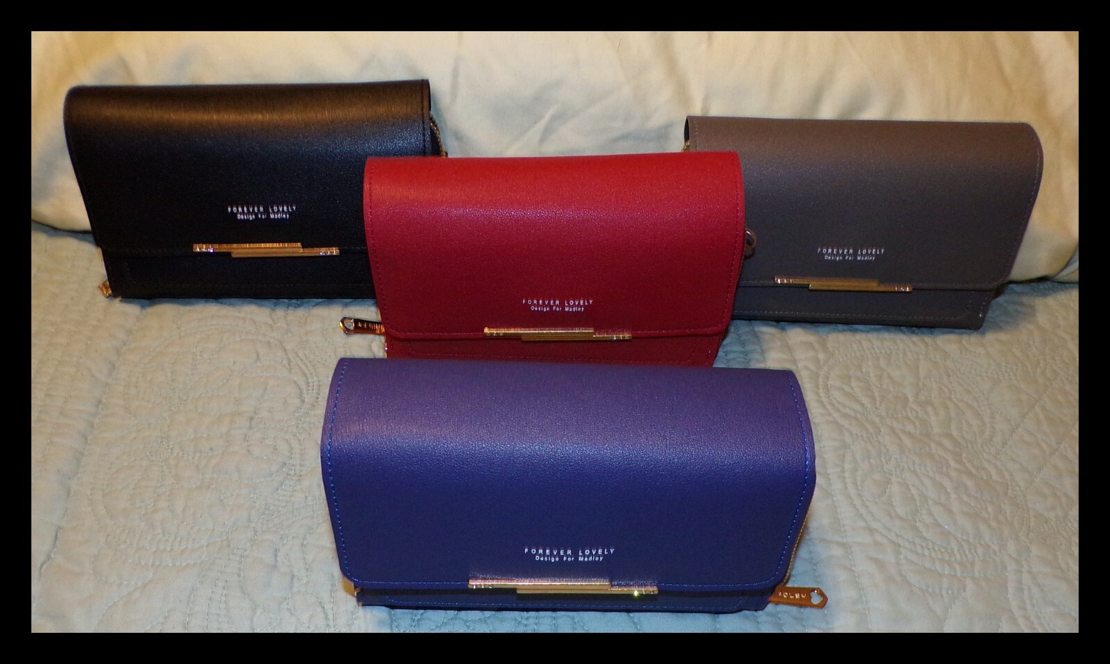 Forever Lovely Design For Marley Faux Leather Crossbody Shoulder Clutch Purse