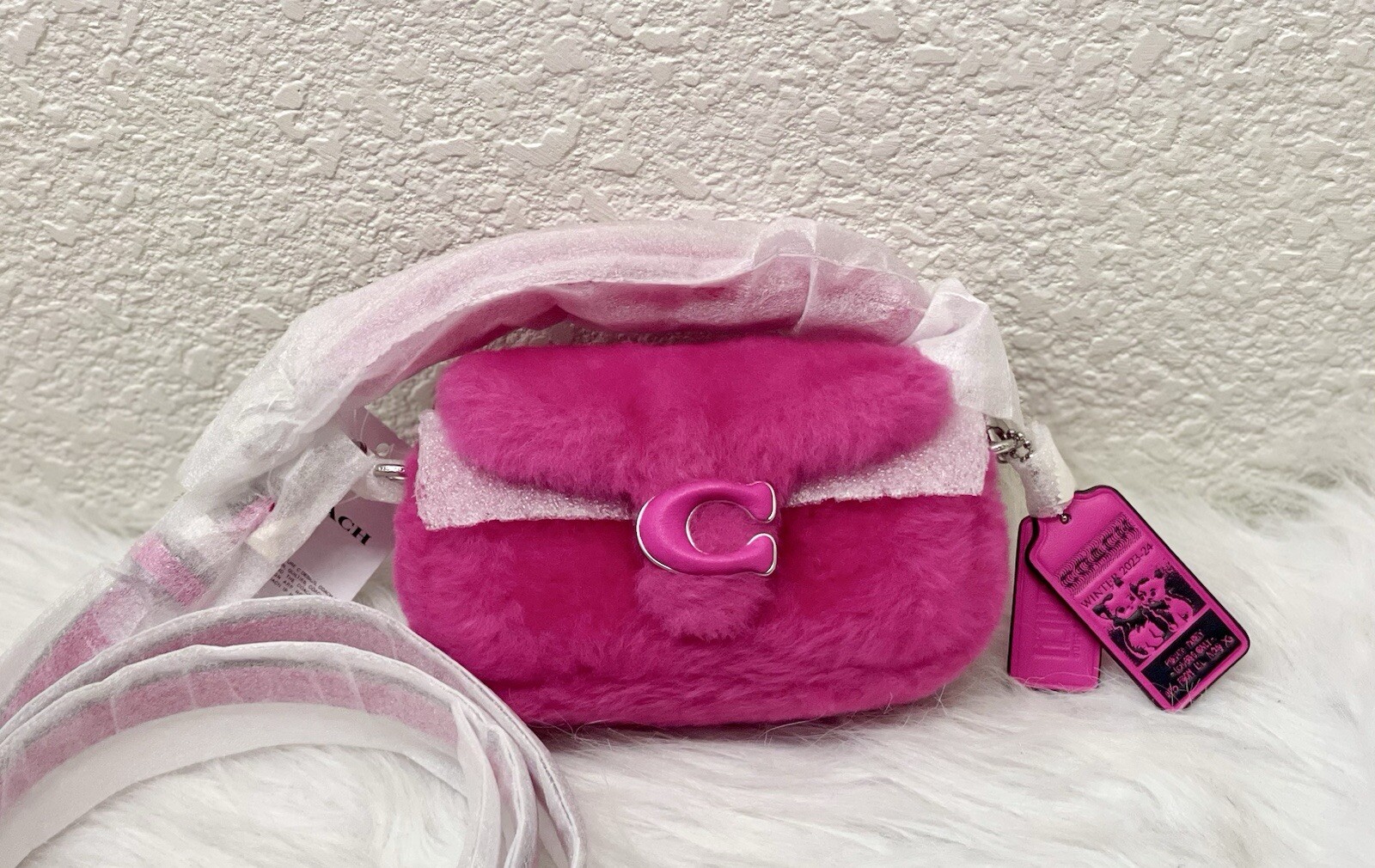 Coach Bag The Lil Nas X Drop Tabby 12 In Shearling And Leather Shoulder/Crossbod