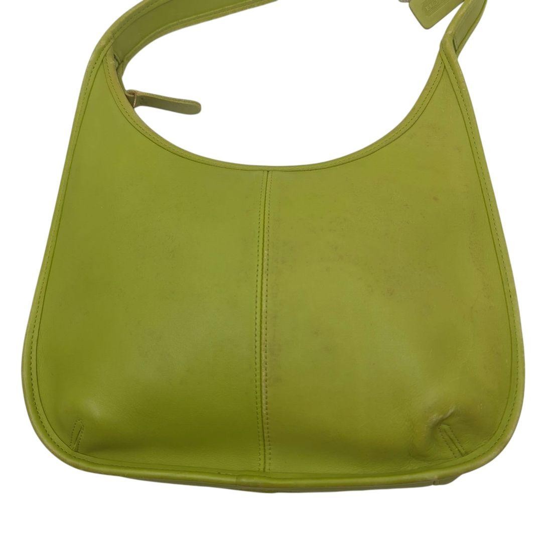 Vintage Old Coach 9025 Green Leather Ergo Hobo Womens Handbag VTG Made in USA