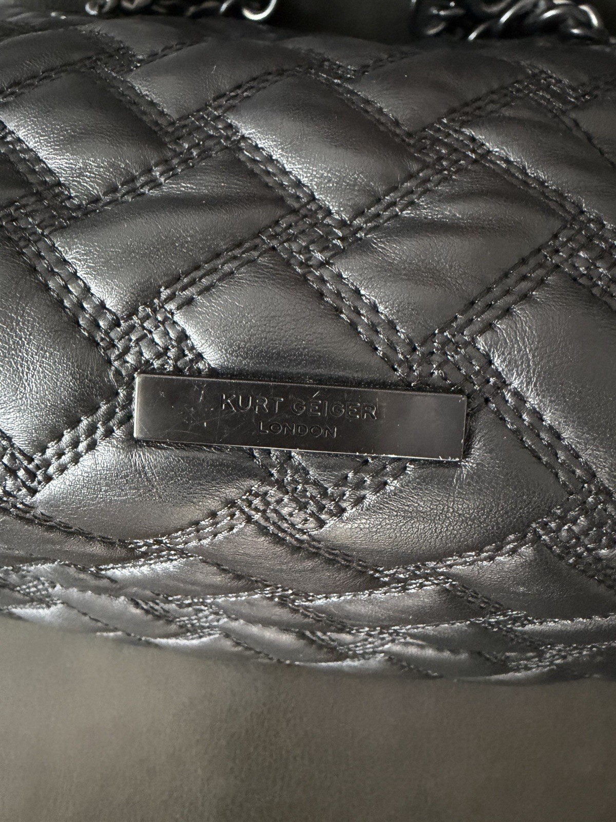 KURT GEIGER LONDON KENSINGTON DRENCH TOTE BAG Gunmetal