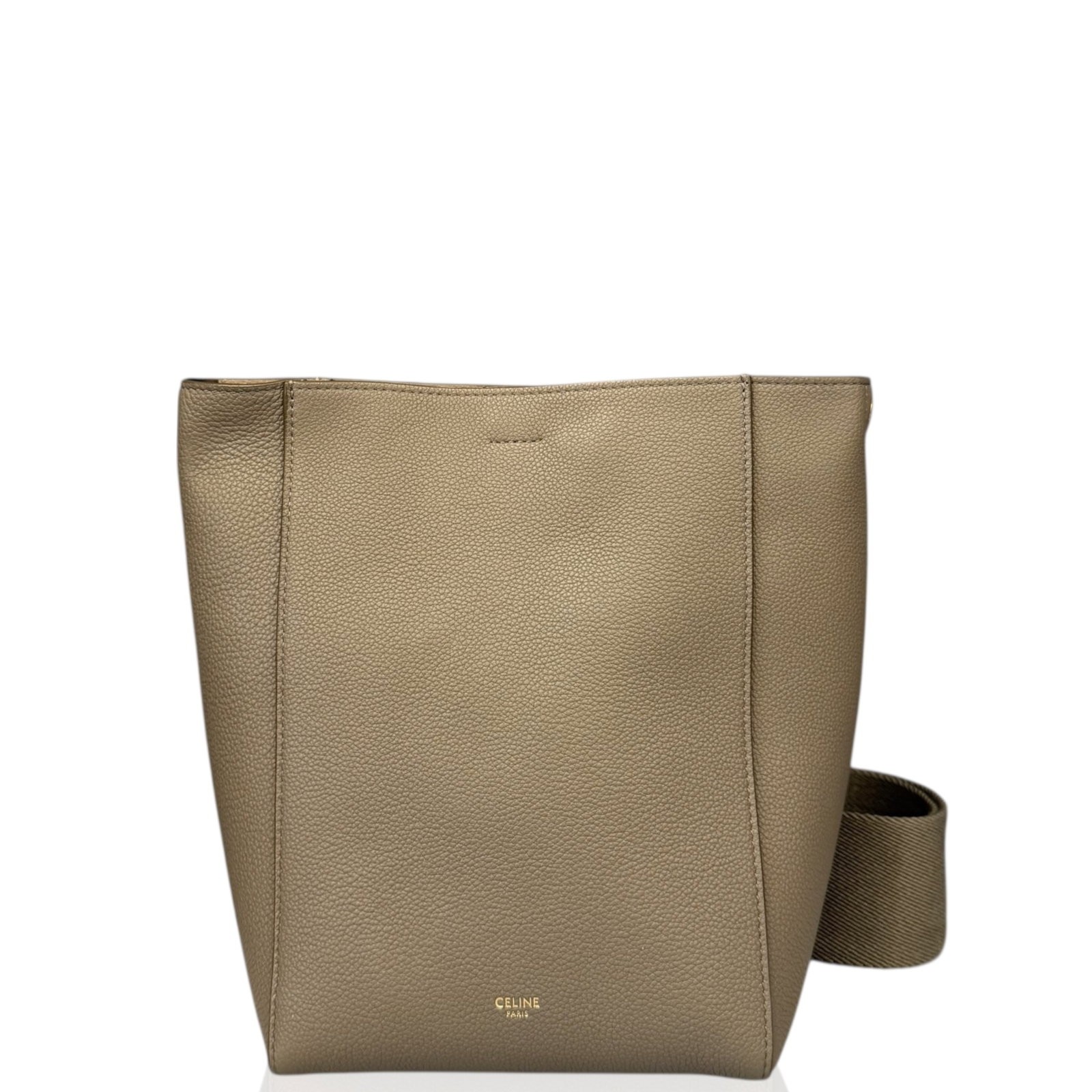 Celine Sangle Small Bucket Bag Grey Grained Lambskin (jg031026b8)