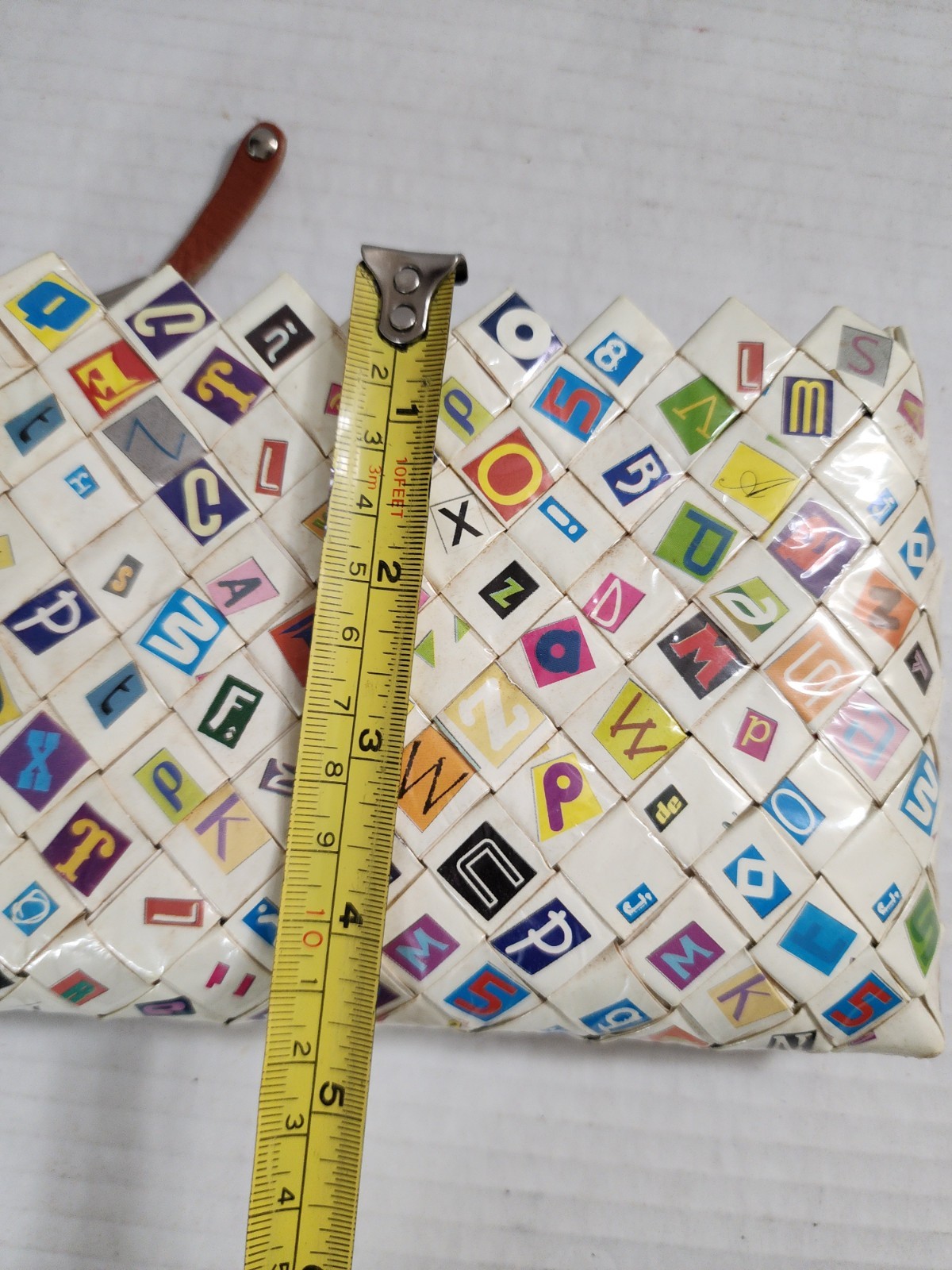 AUTHENTIC NAHUI OLLIN ZIP POUCH /BRAND NEW/ WHITE W/ LETTER’S & #’S
