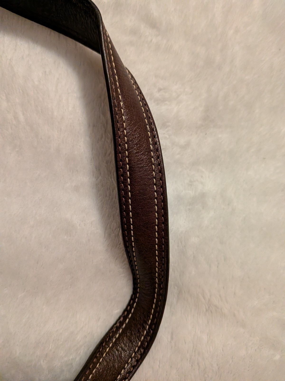 Vintage Coach Signature Stripe bag In Khaki/Mahogany.