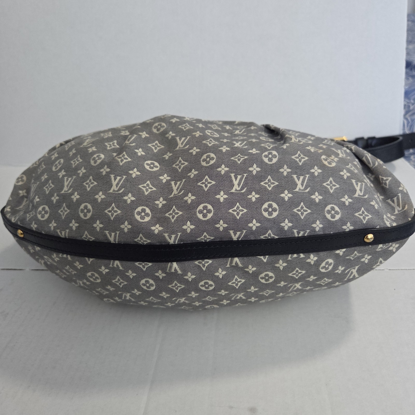 Louis Vuitton Mini Lin Monogram Baggy GM Hobo Shoulder Bag – Gray/Blue