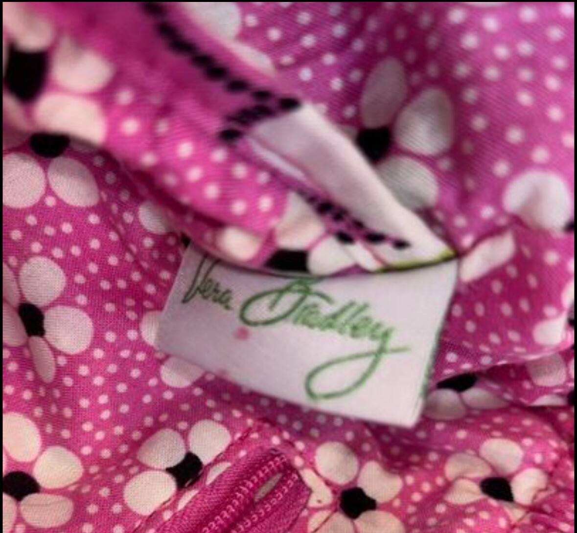 Vera Bradley Priscilla Large Floral Magnetic Snap Button Top Tote