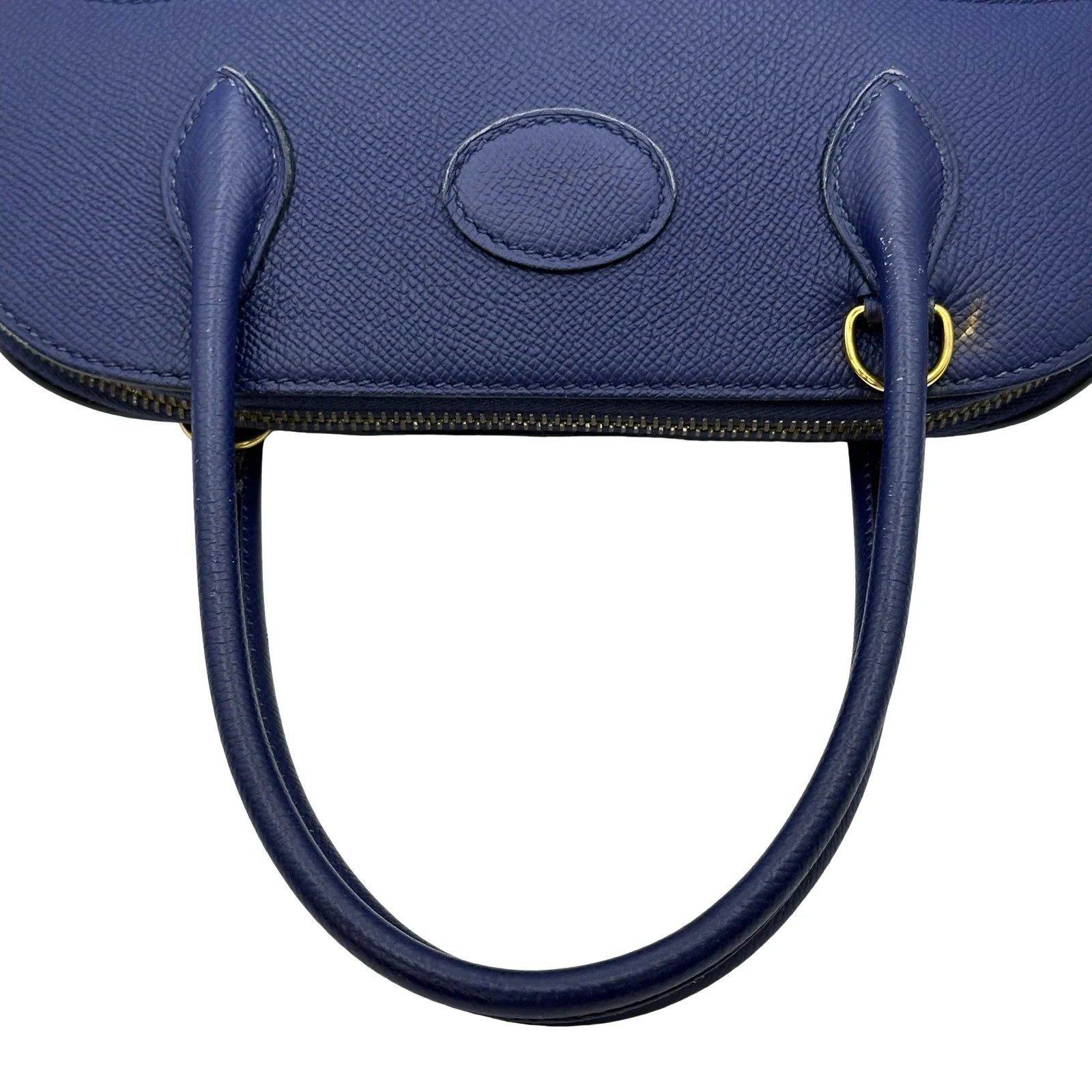 HERMES Bolide 27 Blue Epsom Leather Shoulder Bag #OKB6577