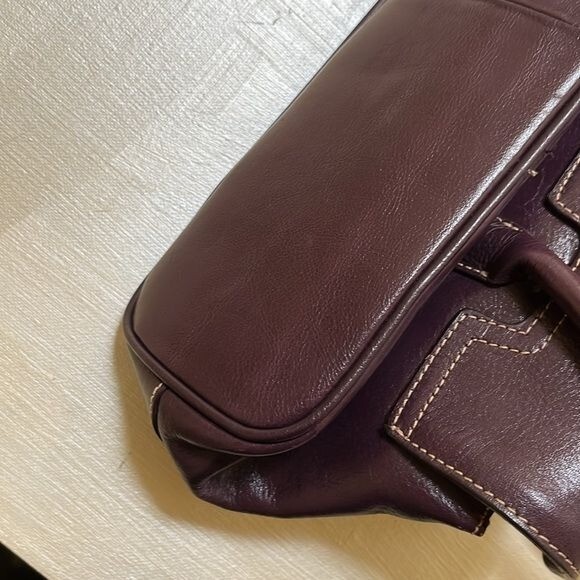 FRANCO SARTO purple / amethyst leather shoulder bag in excellent condition