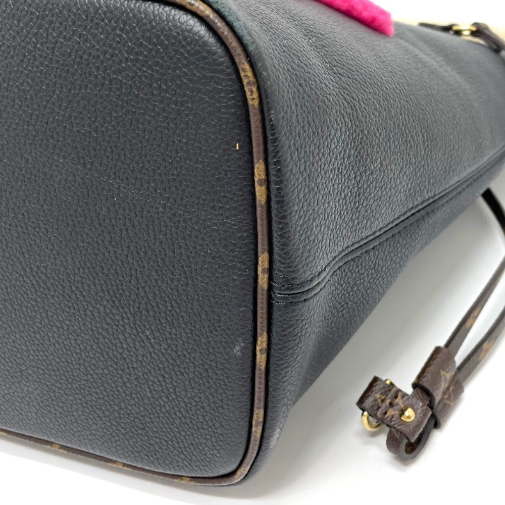 LOUIS VUITTON M56960 Shearing Neverfull MM Tote Bag Calf Leather Black