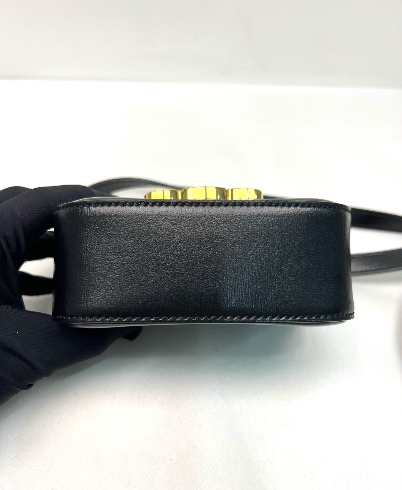 Celine Triomphe Mini Black Smooth Calfskin Crossbody Shoulder Bag US Ship