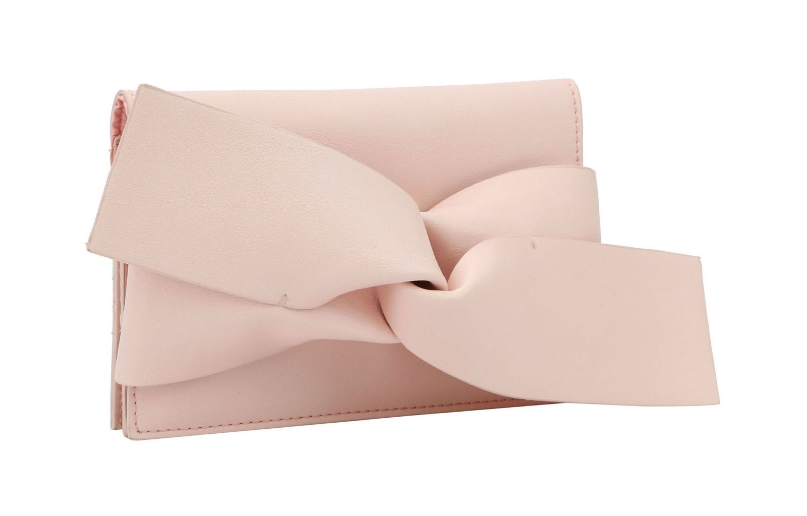 Cute Bow Tie Evening Clutch Messenger Bag Women PU Leather Crossbody Chain Purse