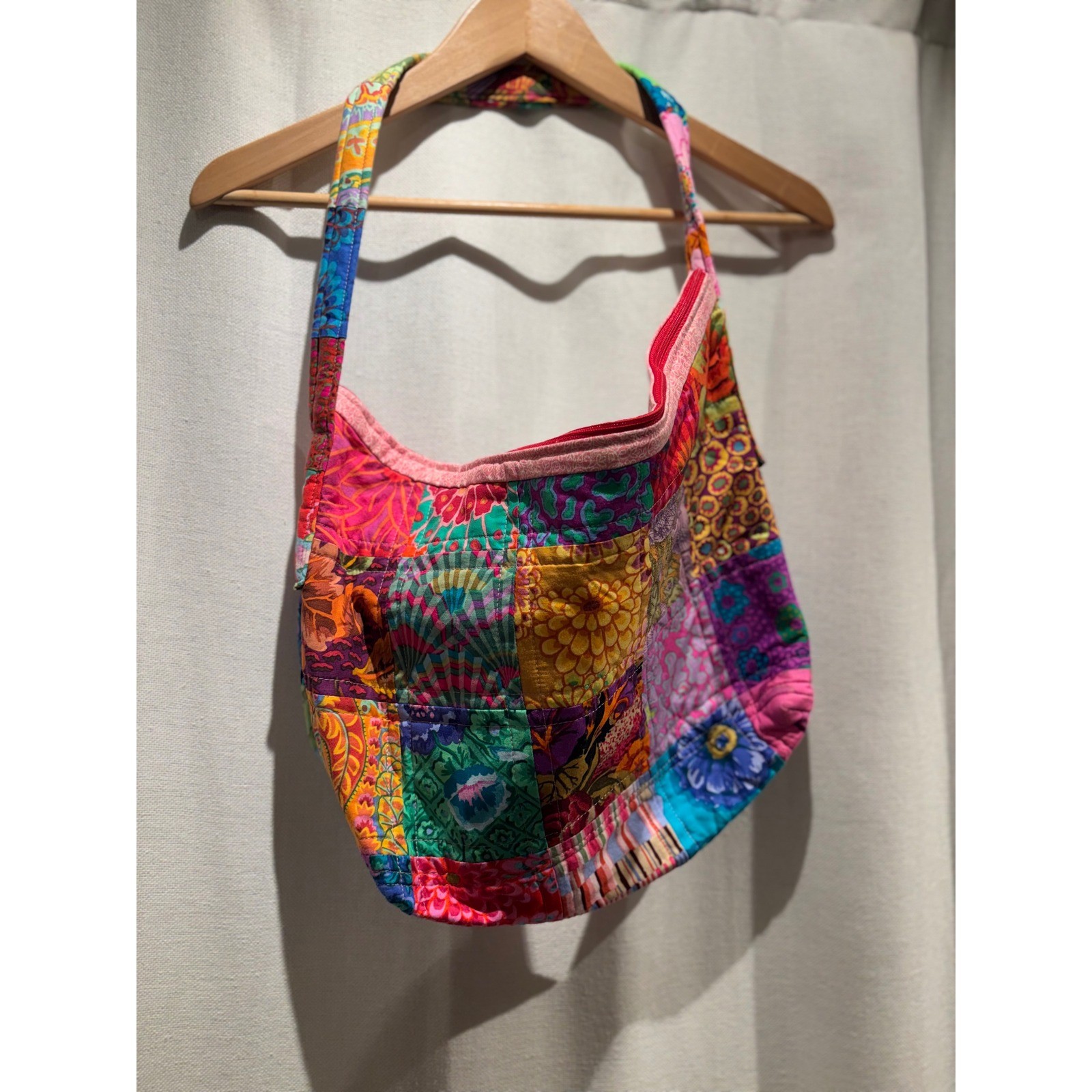 Bohemian Patchwork Quilted Hobo Bag Multicolor Floral Paisley Bag handmade