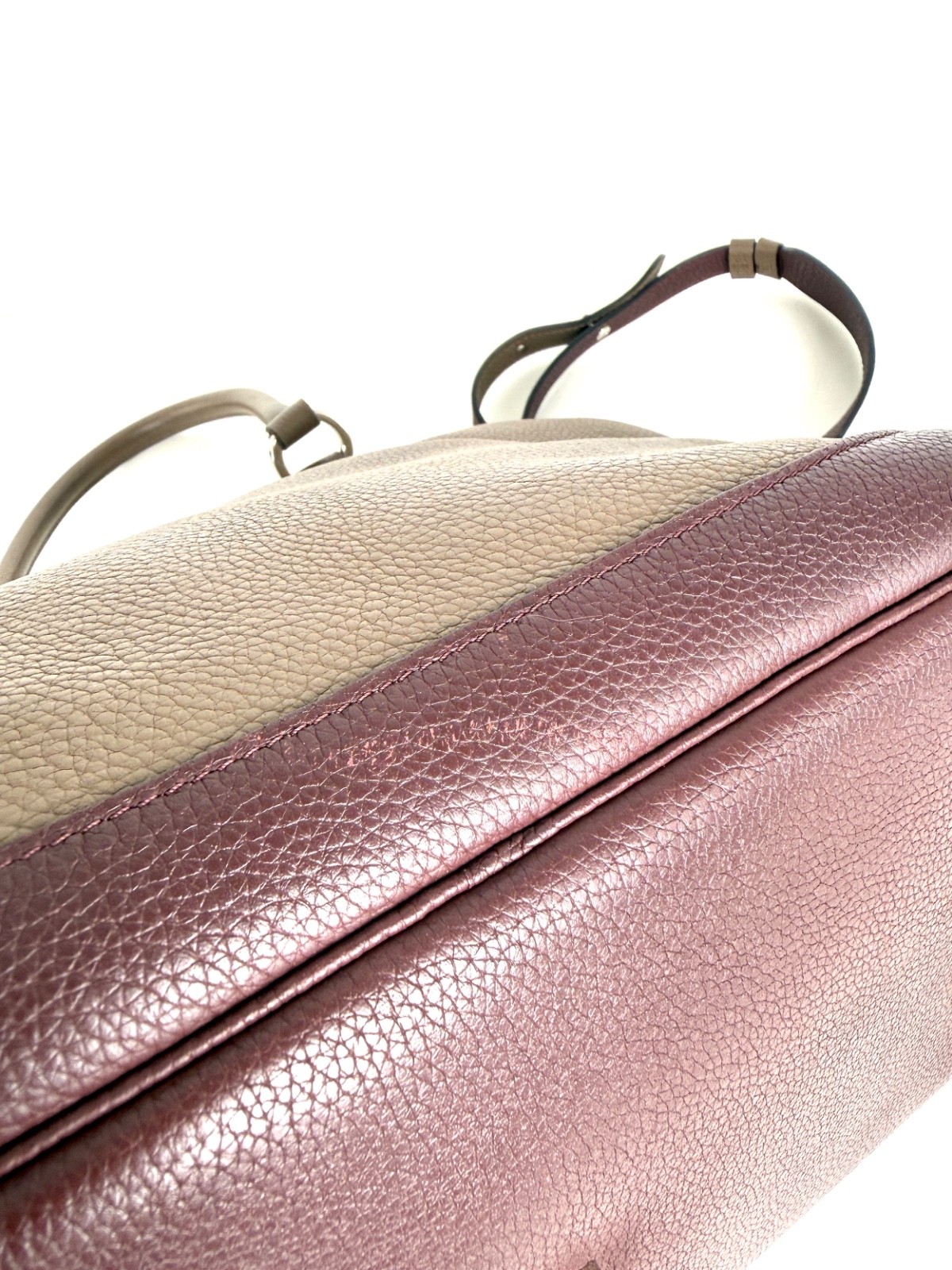 Moynat Josephine MM Bi Color Taupe Medoc Shoulder Crossbody Bag