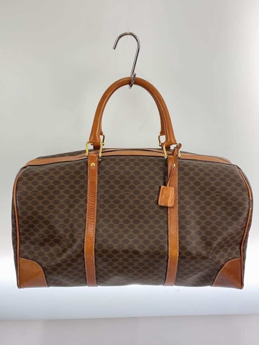 Celine Boston Bag PVC Brown All-over Pattern JMB11