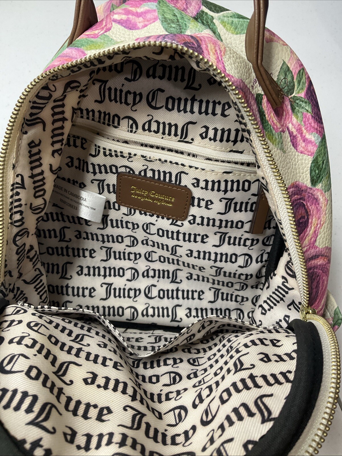 Juicy Couture Whole Lotta Love Backpack Moody Garden Cream