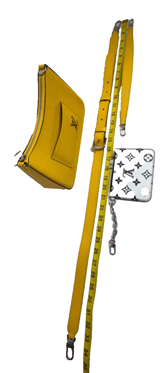 Louis Vuitton Marelle Handbag Epi Leather Sunshine Yellow with Front Pouch