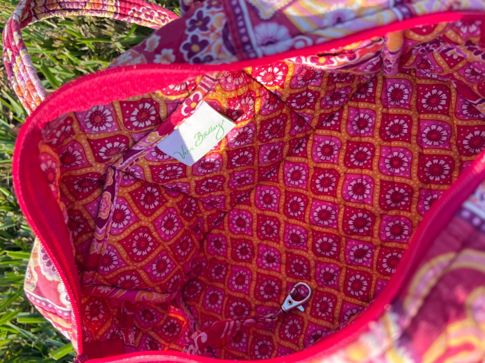 Vintage Vera Bradley Raspberry Fizz Mini Duffle Bag Retired Print