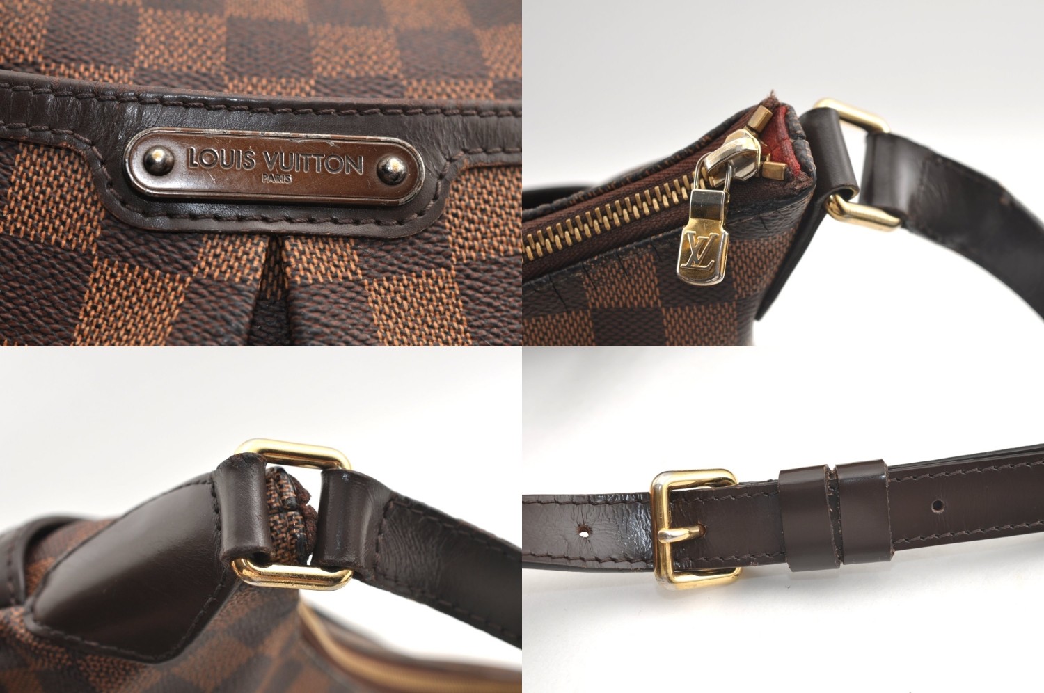 Authentic Louis Vuitton Damier Bloomsbury PM Shoulder Cross Bag N42251 LV AC276