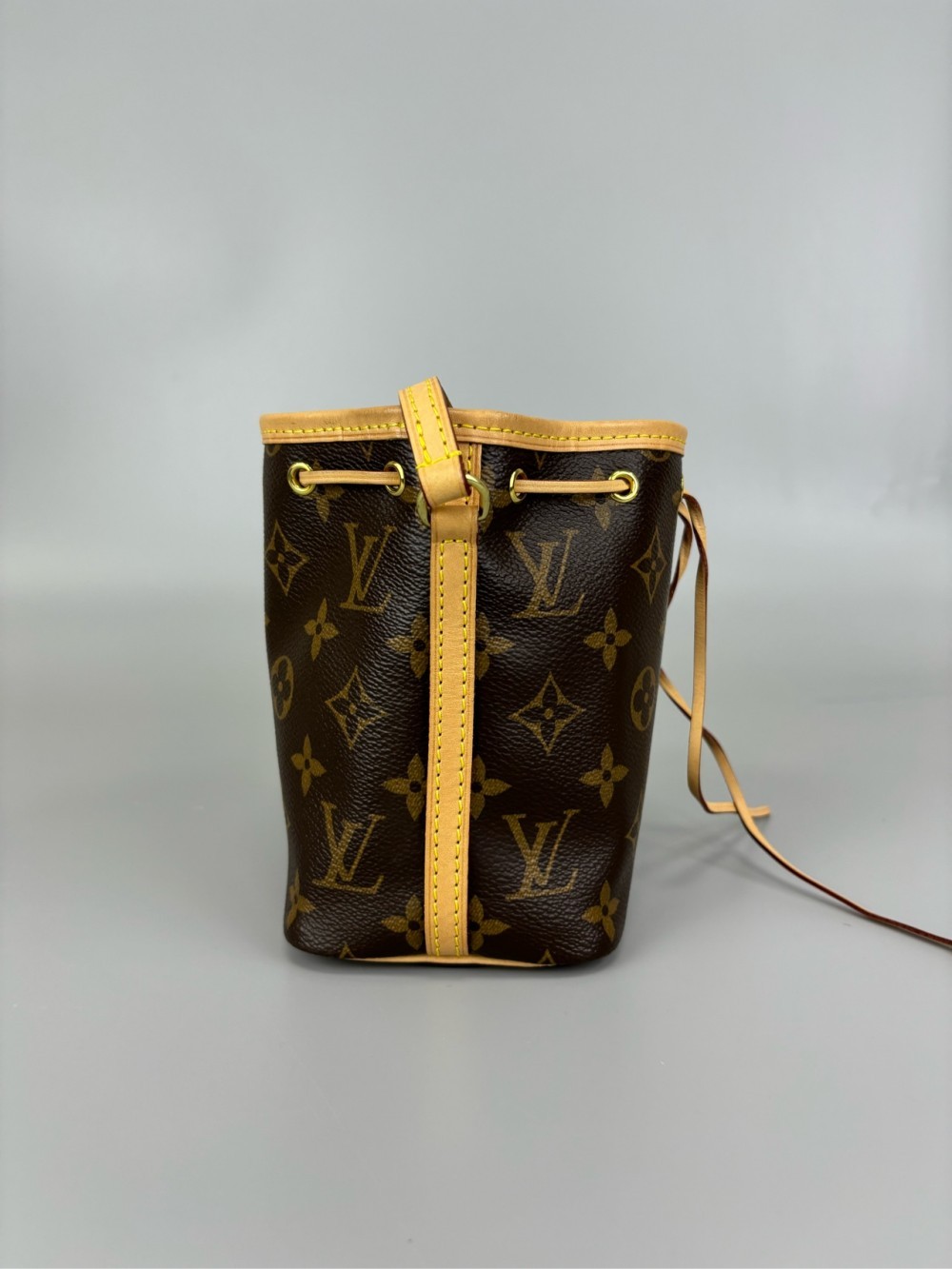 Louis Vuitton Nano Noé Monogram canvas Drawstring bucket bag shoulder bag mini