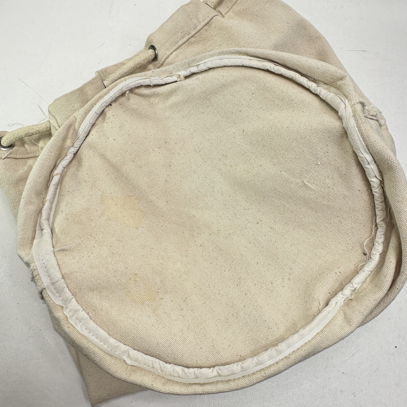 Germany Canvas Sling Bag Handbag Ivory Cotton Canvas Drawstring Shoulder Bag