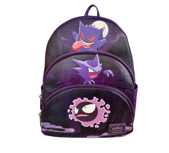 Loungefly Gengar Evolution Pokemon Triple Pocket mini backpack-New with Tags