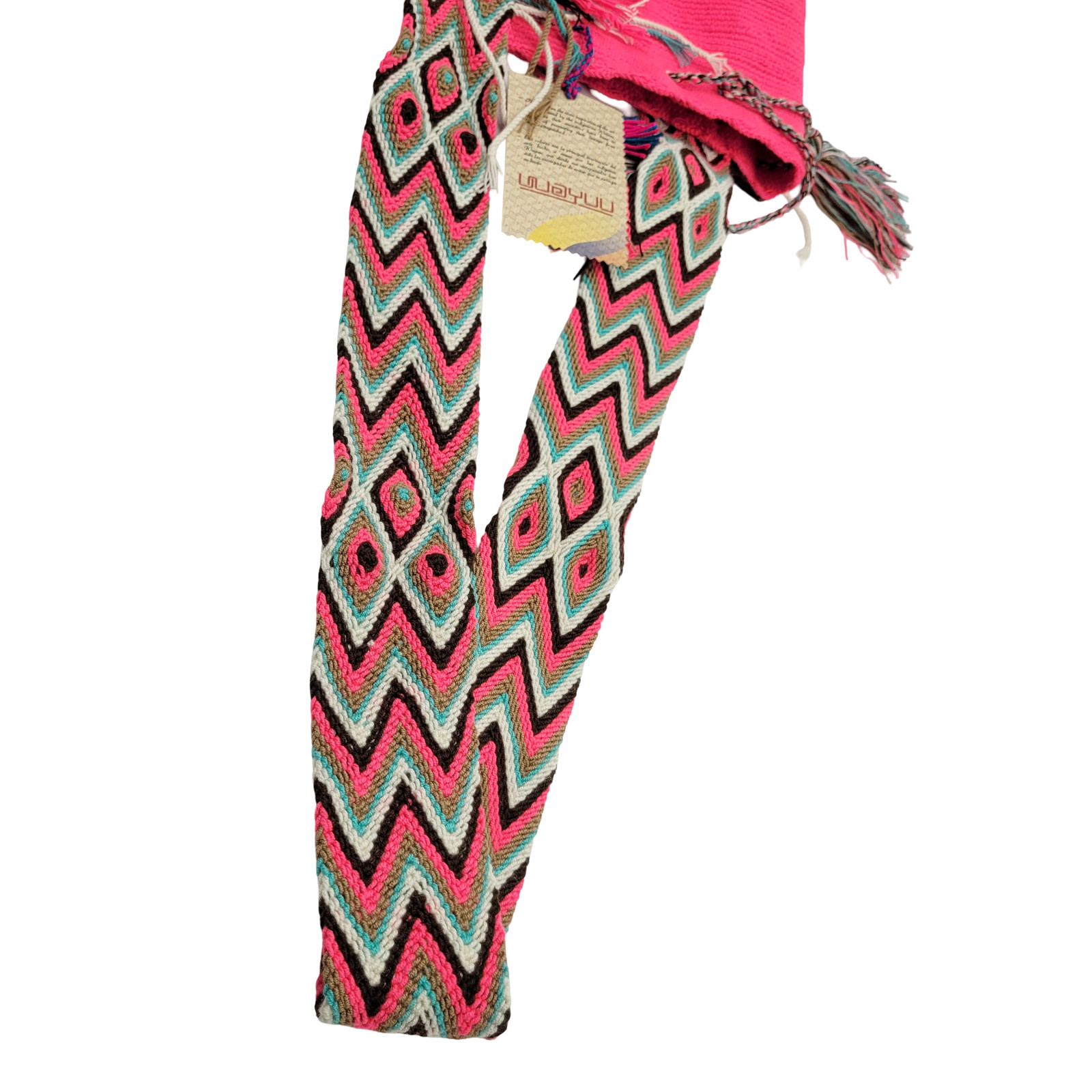 NWT 🔥 Colombian Large Handmade Wayuu Mochila Bag Solid Casual Top Quality PINK