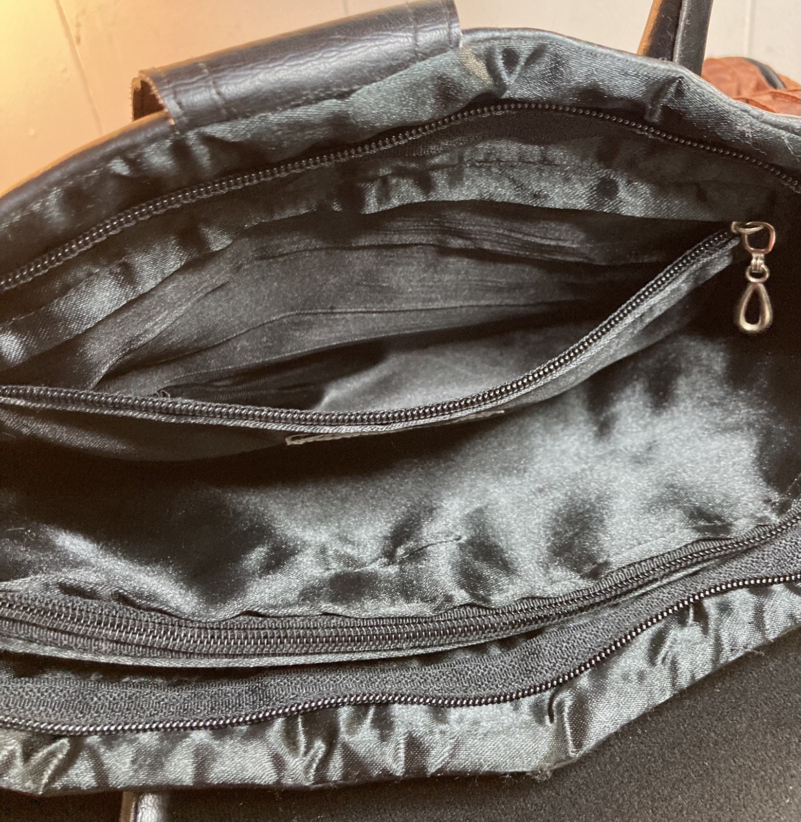 Vintage Y2K Mad Bags Copper Taffeta Silk & Mother Of Pearl Flower Purse