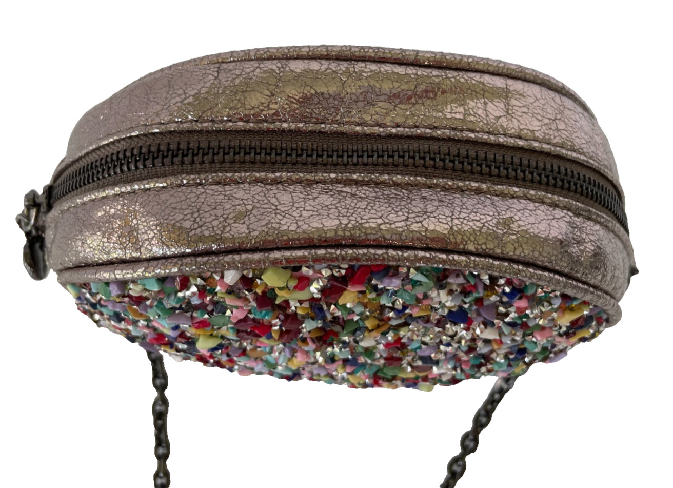 Betsey Johnson ROCK CANDY Multicolored 7.5″ Round Crossbody Purse