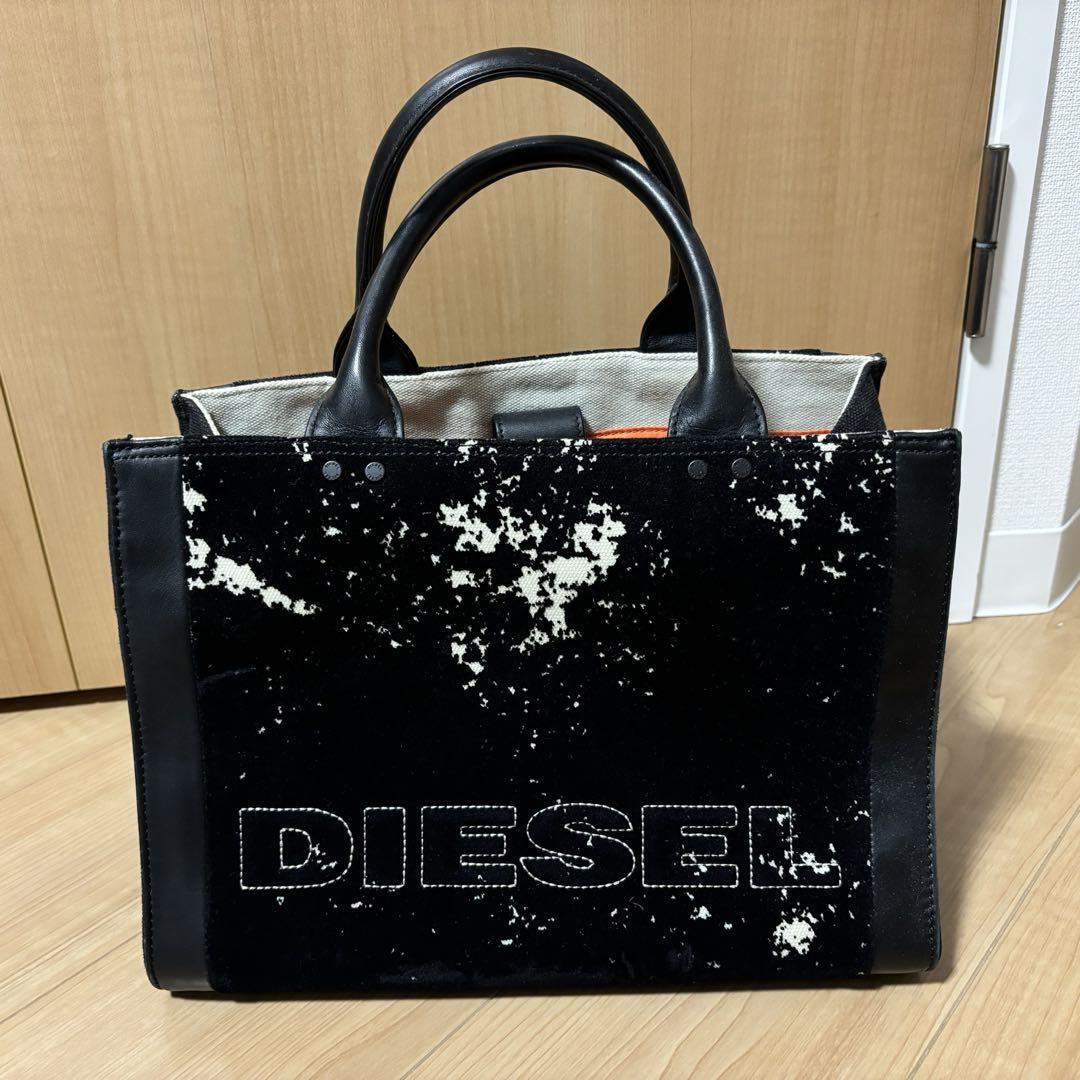 Diesel Women Canvas Tote Bag 32x22x15cm Luxury Casual Stylish Everyday Use Used
