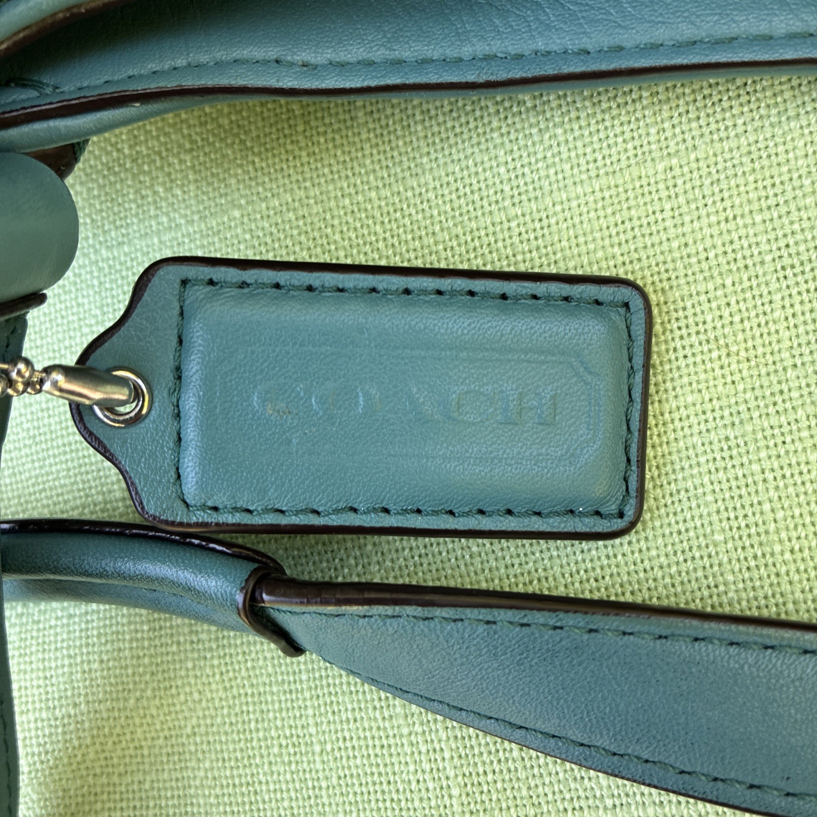 Coach Campbell Belle Carryall Shoulder Bag Teal/Robin Egg Blue F24961