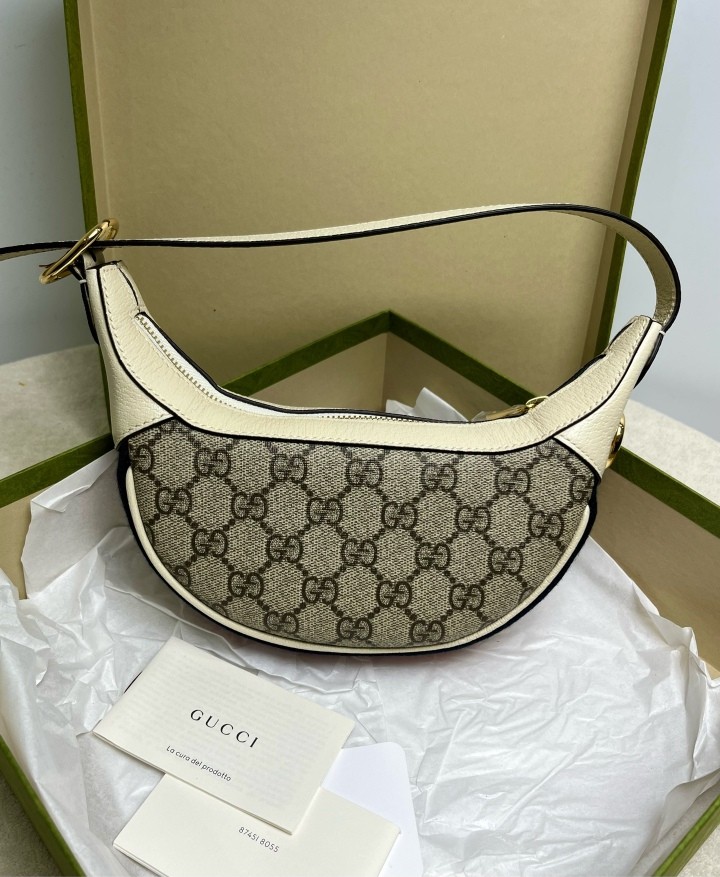 GUCCI Canvas Women’s Classic Monogram Pea Underarm Shoulder Bag