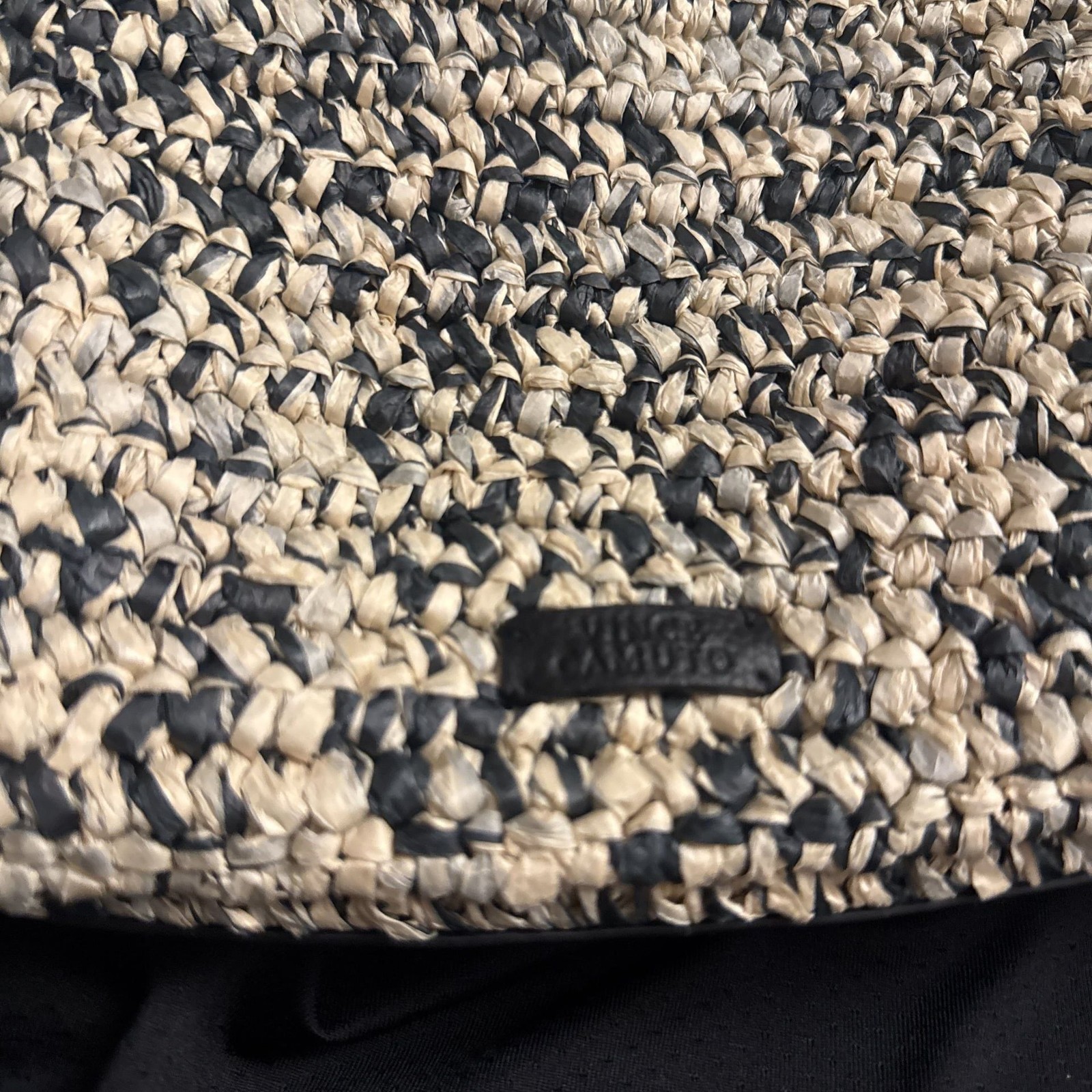 Vince Camuto Livy Large Crossbody Raffia Handbag