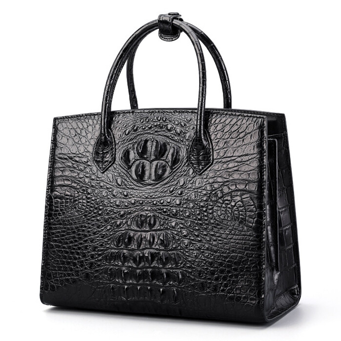 Handcrafted Genuine Croco Skin Leather Handbag Tote Women Crossbody Shoulder Bag
