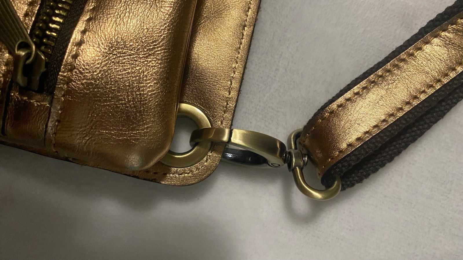 Patricia Nash Francesca Small Leather Crossbody Antique Bronze Silver