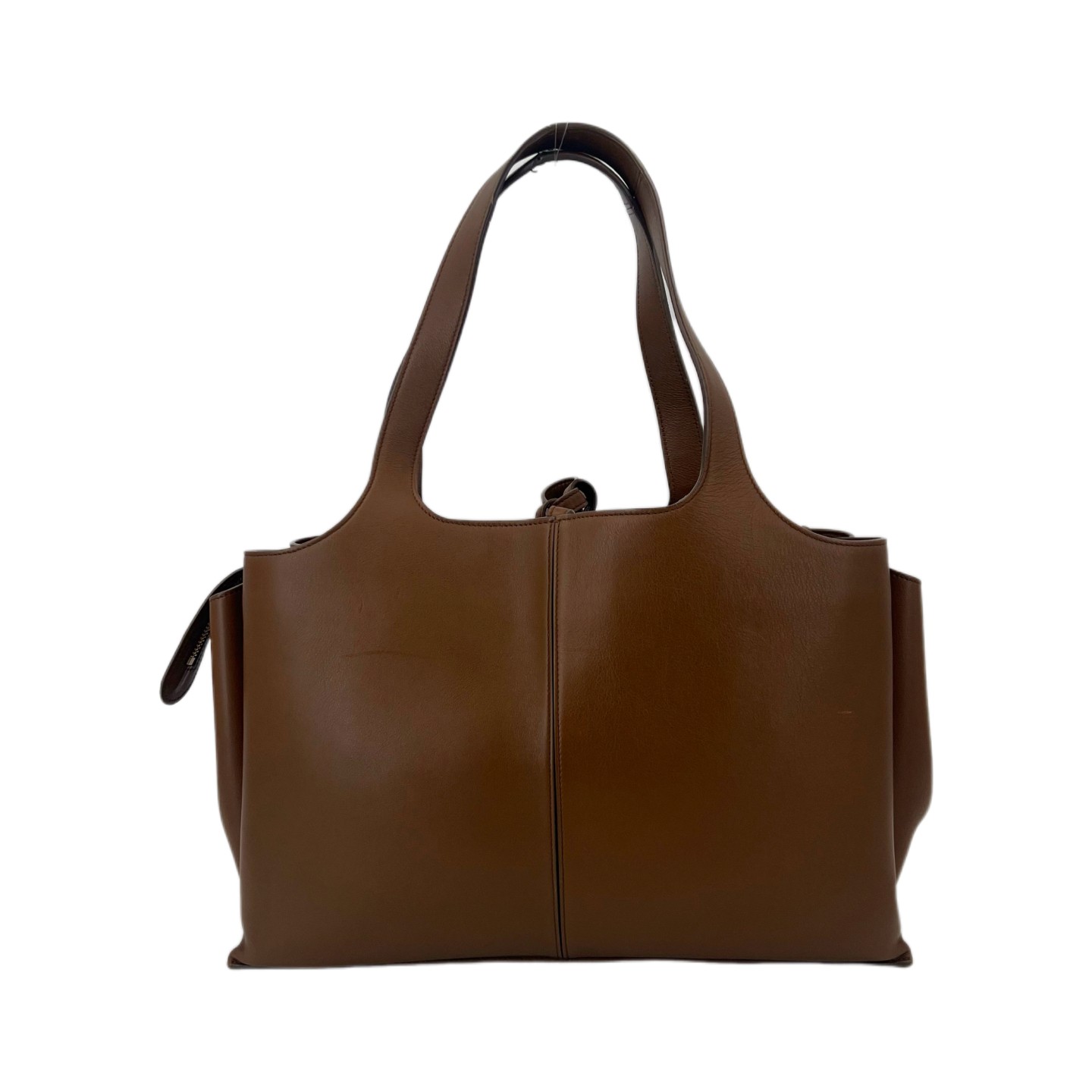 Celine Trifold Large Brown Smooth Calf Leather Shoulder Hand Bag US Ship