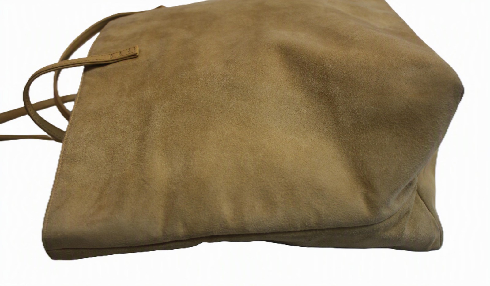 FENDI AUTH Suede Leather Beige/Yellow Tote Bag Shoulder Bag Hand Bag Italy