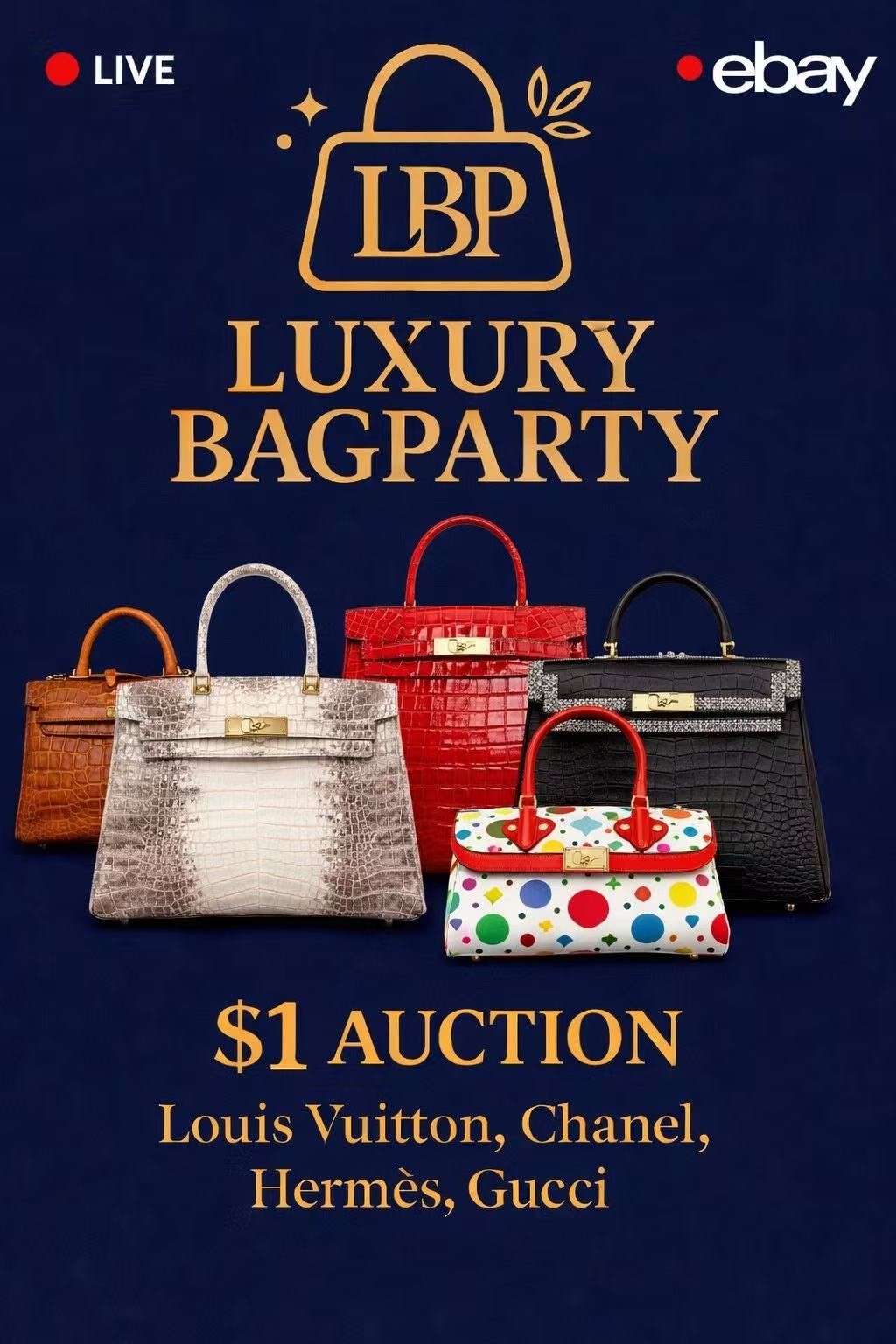 [eBay Live] HERMÈS KELLY 28 TC BROWN GOLD 2001 | INS@Luxury.BagParty
