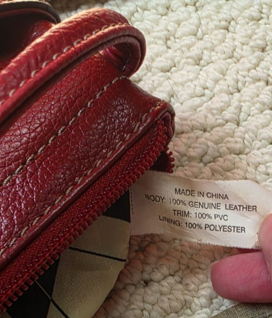Tignanello Red Pebbled Leather Crossbody Purse Bag Front Pocket