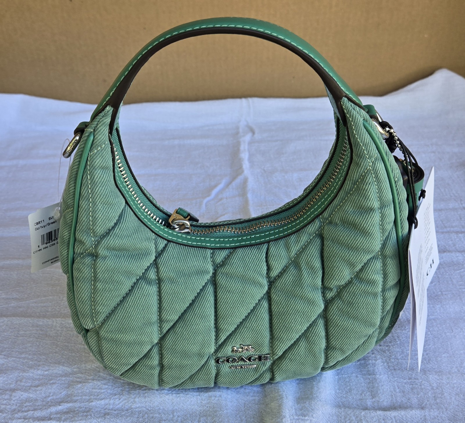 New Coach Outlet Carmen Mini Cross Body Bag CBR11 Ivy Green Crossbody Hand Bag