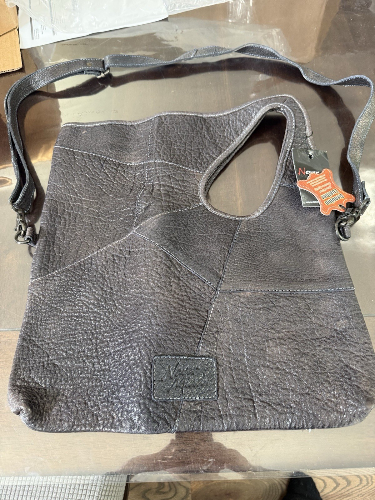 Nevermind NMBGZ117B Clutch Vintage Handmade Genuine Cowhide Leather Bag