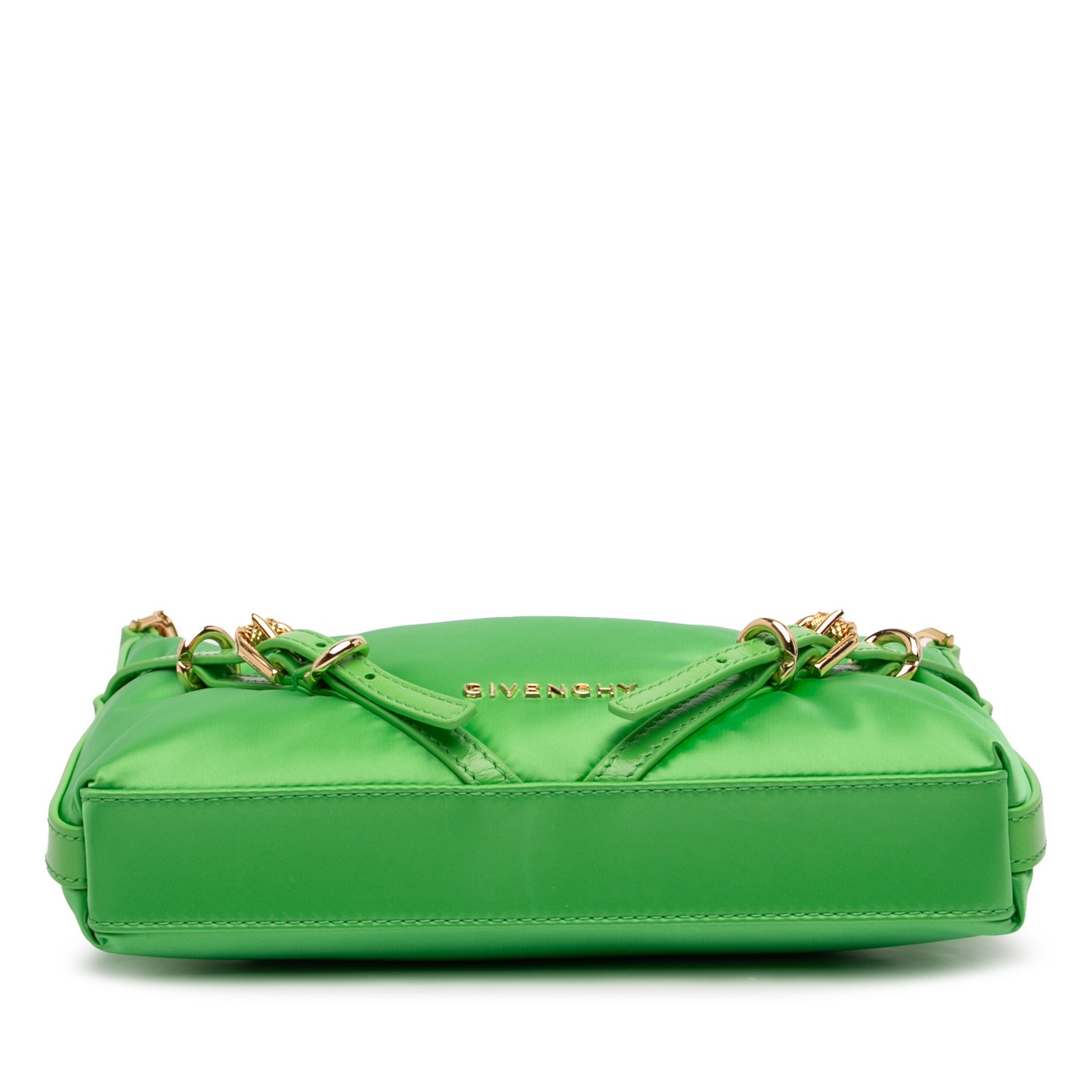 Givenchy Small Satin Voyou Party Shoulder Bag Pre-Loved Lime