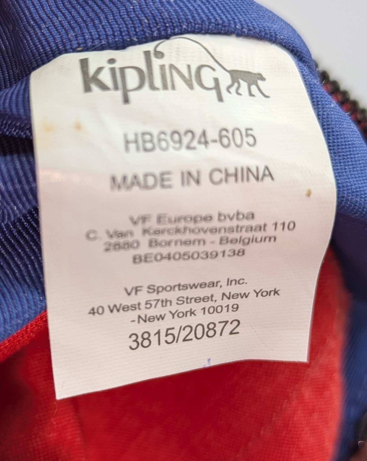 Kipling Red Crossbody Bag HB6924-605 EXCELLENT CONDITION 12″ x 10″