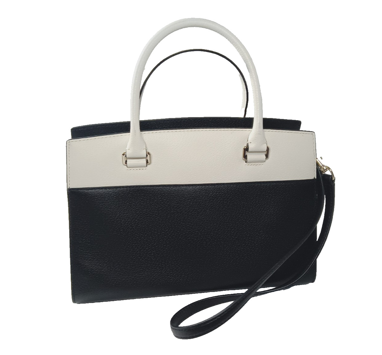 Kate Spade New York Handbag Grove Street Caley Leather Satchel White & Black