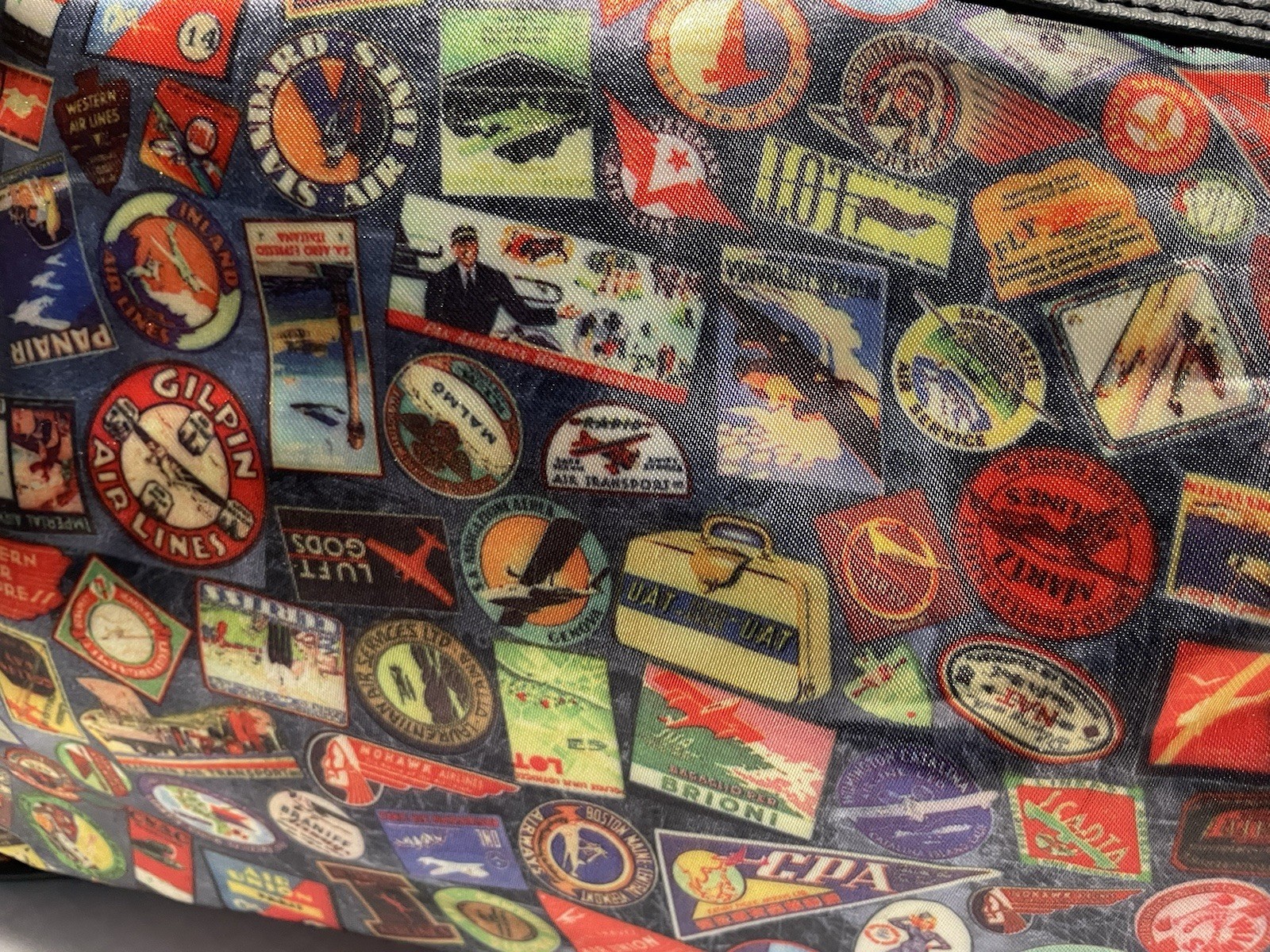 Vtg Sydney To Go Travel Bag, By Sidney Love Y2K Travel Theme *No Shoulder Strap