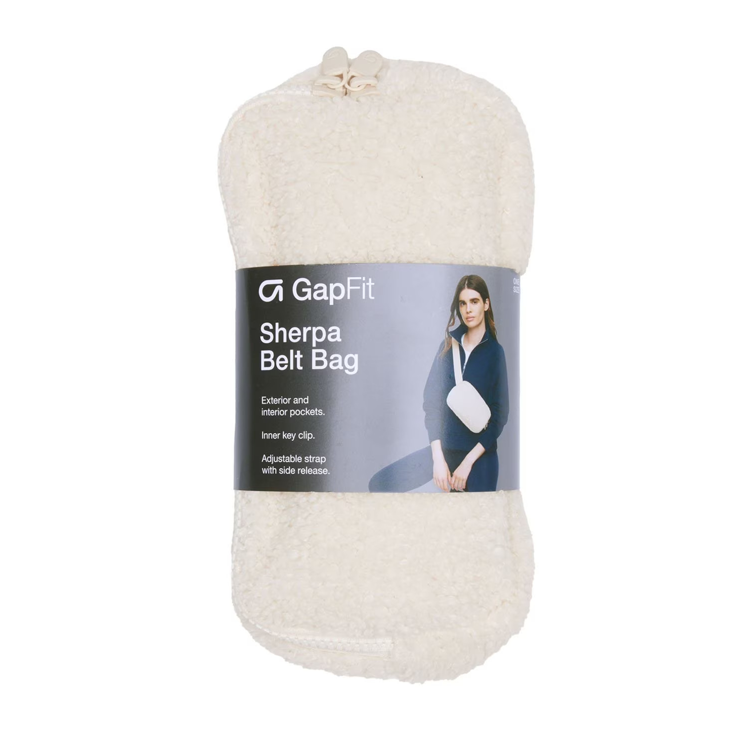 NWT Gap Fit Sherpa Belt Bag Adjustable Strap CREAM Waist Fanny Pack